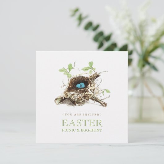 イースターピクニックエッグ狩りパーティの招待状 招待状 (スタンド正面)