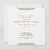 イースターピクニックエッグ狩りパーティの招待状 招待状 (裏面)