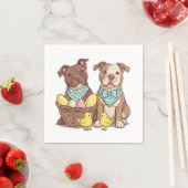 イースターピットブルドッグ スタンダードカクテルナプキン (インサイチュ)