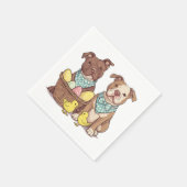 イースターピットブルドッグ スタンダードカクテルナプキン (角)