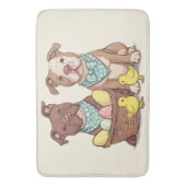 イースターピットブルドッグ バスマット (正面縦)