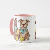 イースターピットブルドッグ マグカップ (正面左)