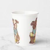 イースターピットブルドッグ 紙コップ (左)