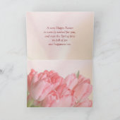 イースターピンクのチューリップカード シーズンカード (内部)
