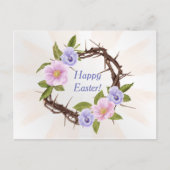 イースターピンクパープルフローラクラウンソーズ シーズンポストカード (正面)