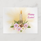 イースターピンクフローラキャンドル シーズンポストカード (正面)