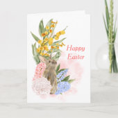 イースターピンクブルーイエローラビットフローラ シーズンカード (正面)