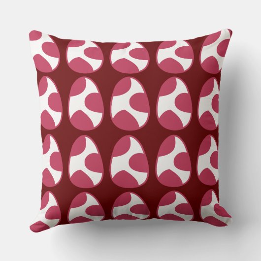 イースターピンクホワイトイースターエッグハッピーイースター クッション (裏面)