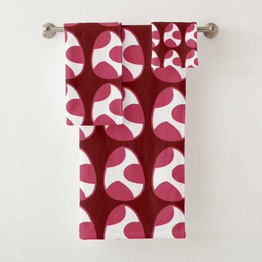 イースターピンクホワイトイースターエッグハッピーイースター バスタオルセット (インサイチュ)