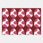 イースターピンクホワイトイースターエッグハッピーイースター ラッピングペーパーシート (正面3)