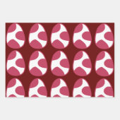 イースターピンクホワイトイースターエッグハッピーイースター ラッピングペーパーシート (正面2)