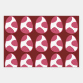 イースターピンクホワイトイースターエッグハッピーイースター ラッピングペーパーシート (正面)