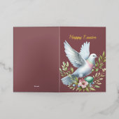 イースターピースドーブイラストレーション 箔シーズンカード (外側レイダウン)