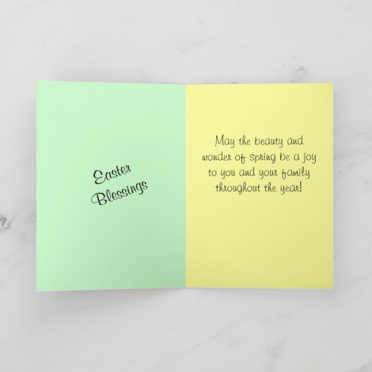 イースターピープイエローチックエッグイエローアイリス シーズンカード (内部)