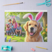 イースターファミリードッグ 薄葉紙 (クラフト)