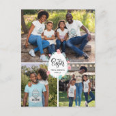 イースターファミリー名3フォトコラージュフローラ卵かわいい ポストカード (正面)