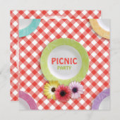 イースターファミリー懇親会ピクニックパーティの招待状 招待状 (正面/裏面)