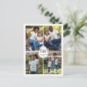 イースターファミリー4フォトコラージュ&エッグパーソナライズされた ポストカード (スタンド正面)