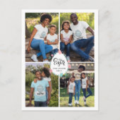 イースターファミリー4フォトコラージュ&エッグパーソナライズされた ポストカード (正面)