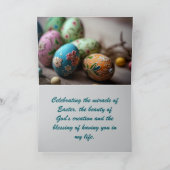 イースターファンシー卵 – 宗教的カード サンキューカード (内部)