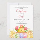 イースターファースト誕生日招待状 招待状 (正面)