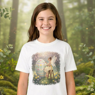 イースターフェアリーの卵ペイント 春 Tシャツ