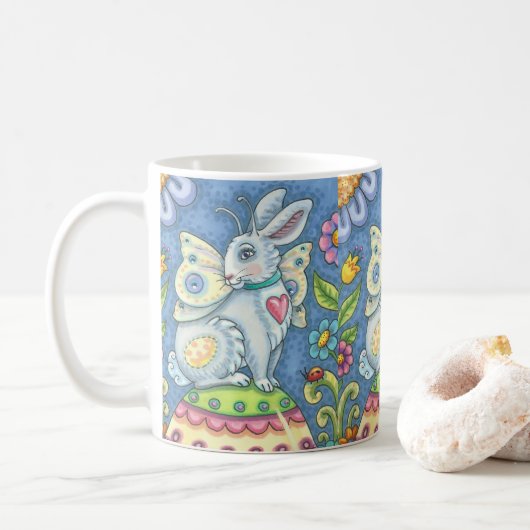 イースターフェアリークラシックウサギBUNNY MUGリピート コーヒーマグカップ (ドーナツ)