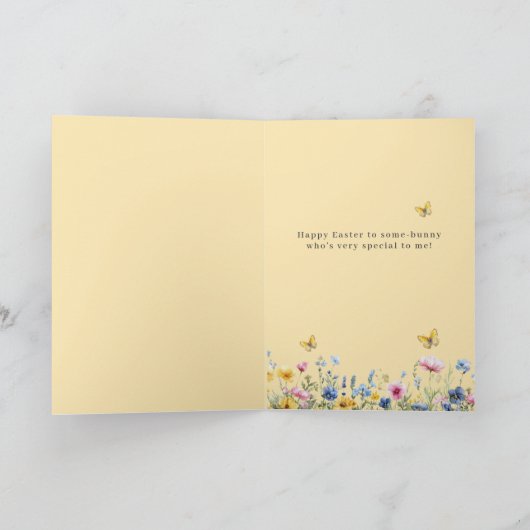 イースターフェアリー白うさぎ蝶 カード (内部)