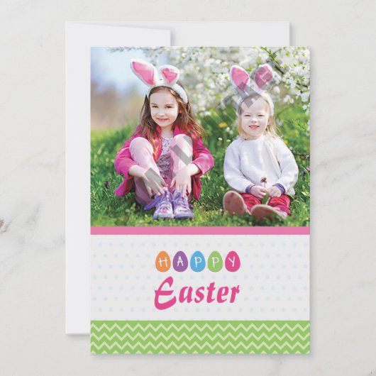 イースターフォトカードチラシ 招待状 (正面)