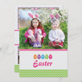 イースターフォトカードチラシ 招待状 (正面/裏面)