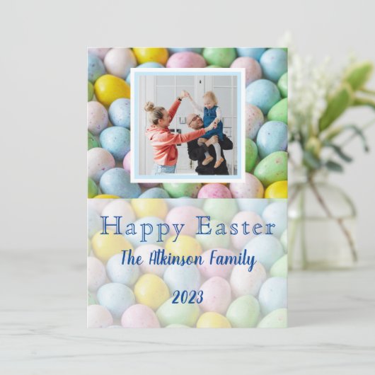 イースターフォトカード、インスタントダウンロードオプション シーズンカード (スタンド正面)