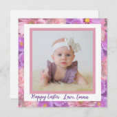 イースターフォトカード、印刷可能およびダウンロード可能 シーズンカード (正面/裏面)