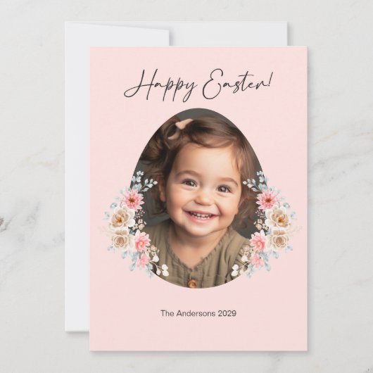 イースターフォトグリーティングカード(フローラ卵フレーム付き) シーズンカード (正面)