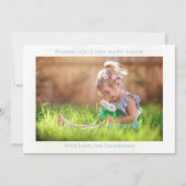 イースターフォトシンプルミニマリスト青 シーズンカード (正面)