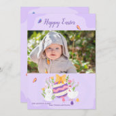 イースターフォトフレームグリーティングカード シーズンカード (正面/裏面)