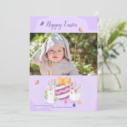 イースターフォトフレームグリーティングカード シーズンカード (スタンド正面)