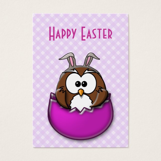 イースターフクロウ – ピンク (正面)