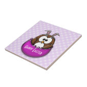 イースターフクロウ – ピンク タイル (側面)