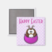 イースターフクロウ – ピンク マグネット (正面/裏面)