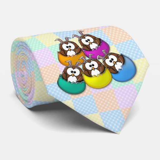 イースターフクロウ – 虹 ネクタイ (ロール)