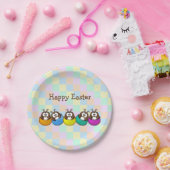 イースターフクロウ-虹 ペーパープレート (パーティー)