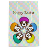 イースターフクロウ – 虹 ミディアムペーパーバッグ (正面)