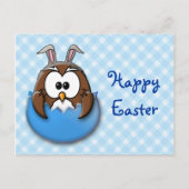 イースターフクロウ – 青 シーズンポストカード (正面)