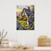 イースターフラワーガーデンウォールアート ポスター (キッチン)