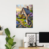 イースターフラワーガーデンウォールアート ポスター (ホームオフィス)