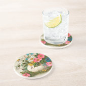 イースターフラワーズヴィンテージフローラアート コースター (側面)