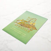 イースターフラワーバスケット感謝していグ・イースター 箔シーズンカード (回転した状態)