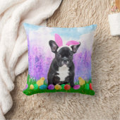 イースターフランスのエッグズバニーチックスとブルドッグ クッション (ブランケット)