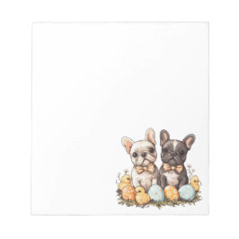 イースターフランスのブルドッグ ノートパッド