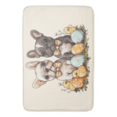 イースターフランスのブルドッグ バスマット (正面縦)